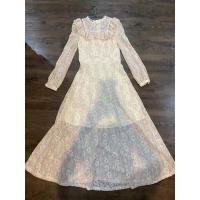 ราคา used เดรสลูกไม้สีครีม งานป้าย one one sz.s ใส่ออกงาน ใส่ทำบุญได้ (3959204867)