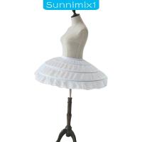 ราคา [Sunnimix1] Girl Hoops Petticoat เด็ก Crinoline กระโปรงสําหรับ Stage Show Dressing Up Prom (41124779078)