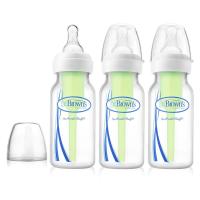 ราคา Dr.Brown's : DRBSB43005# ขวดนม 4 oz / 120 ml PP Narrow-Neck "Options" Baby Bottle, 3-Pack (1664441595)