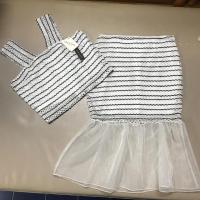 ราคา ชุดเซ็ต กระโปรง สีขาวดำ งานป้าย one & one (4408246778)