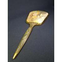 ราคา กระจกถือวินเทจสีทอง Max Factor Club ปี 1966 สูง34cm. (41674515255)