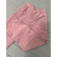 ราคา กางเกงขายาวทรงกระบอก ผ้าลูกฟูก สีชมพู (16695534432)