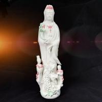 ราคา เจ้าแม่กวนอิม ยืนบนมังกรหยดน้ำได้ พร้อมลูกศิษย์ กิมท้งเง็กนึ้ง พระโพธิสัตว์กวนอิม งานเซรามิคฮกเกี้ยนดินขาวสวยงาม 滴水观音 (16072148444)