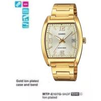 ราคา Casio รุ่น MTP-E107G-9AVDF นาฬิกาผู้ชาย สายสเตนเลสสีทอง (3743605031)