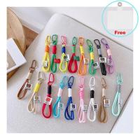 ราคา New Colorful Wrist Lanyard Strap Keychain Anti-Loss Mobile Phone Braided Rope With Carabiner Buckle Clips For Camera / Wallet / Key / Earphone (28628876256)