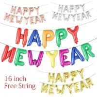 ราคา บอลลูนฟอยล์รูปตัวอักษร Happy New Year ขนาด 16 นิ้ว 2020 สําหรับตกแต่ง (3165684194)