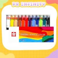 ราคา สีอะคริลิค ซากุระ (Acrylic) Sakura ชุด 12 สี ขนาด 20 ml (10844786520)