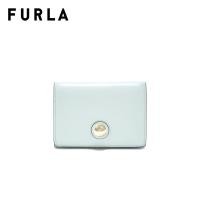 ราคา FURLA กระเป๋าสตางค์ผู้หญิง รุ่น FURLA SFERA M COMPACT WALLET สี LAGUNA (26018245039)