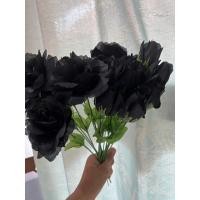 ราคา ดอกกุหลาบ พร้อมส่งจากไทย (ช่อดอกกุหลาบสีดำก้านดี่ยว ) กุหลาบสีดำถวายพระราหู กุหลาบสีดำ งานผ้า สวยๆๆ ดอกใหญ่ (20094197267)