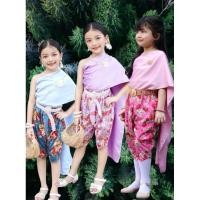 ราคา ชุดไทยเด็ก ชุดไทยเด็กผู้หญิง ชุดสไบ ชุดย้อนยุค (18296405056)