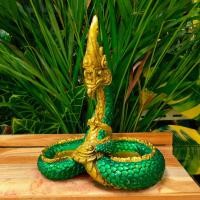 ราคา พญานาคราช ขดตัวทรงเลข8 สีเขียวกากเพชร สูง27ซม.ผ่านพิธีนาคาภิเษกแล้ว เสริมโชคลาภอำนาจบารมีอุดมสมบูรณ์ (22339099933)