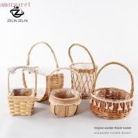 ราคา AMAGARET ตะกร้าดอกไม้ทอ, ตะกร้าดอกไม้แฮนด์เมดหวายอเนกประสงค์, ของตกแต่งบ้านที่สร้างสรรค์ ตะกร้าเก็บของทรงกลมปิกนิกสําหรับตกแต่งบ้านงานแต่งงาน (42850885446)