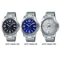 ราคา Casio นาฬิกาข้อมือผู้ชาย สีเงิน สายสแตนเลส รุ่น MTP-V004D,MTP-V004D-1B2,MTP-V004D-2B,MTP-V004D-7B2 (3128963364)