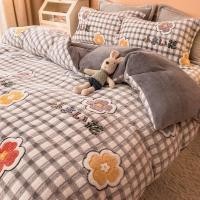 ราคา ✅ ผ้าปูที่นอนกำมะหยี่,ชุดผ้าปูที่นอนสี่ชิ้น,ชุดผ้าปูที่นอนขนแกะปะการัง 3 ชิ้น (12056488380)