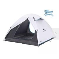 ราคา เต็นท์แคมป์ปิ้งเต็นท์สำหรับ 3 คนรุ่น Arpenaz Fresh&Black (สีขาว)มือ2 ✌ (7065440780)
