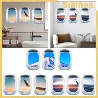 ราคา [SIMHOA] ชุดสติ๊กเกอร์ติดผนังปีกเครื่องบิน 3 ชิ้นสําหรับตกแต่งวันหยุดวอลล์เปเปอร์ PVC (48401261802)