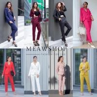 ราคา Set เสื้อสูท+กางเกงขายาว S-5XL สูทผู้หญิง ชุดทำงาน ชุดสูทสาวอวบ ชุดออกงานสาวอวบ อ้วน ชุดCEO Blazer ชุดสูท Blazer งานป้าย (7763990543)