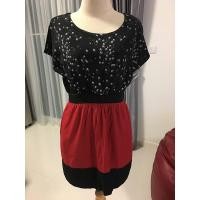 ราคา (USED) เดรส CPS สีแดง-ดำ ลายจุด (1267676101)