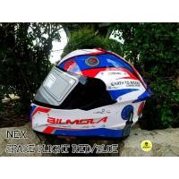 ราคา หมวกกันน็อค Bilmola NEX ลาย SPACE FLIGHT RED / BLUE 2024 แว่น2ชั้น ลายใหม่ล่าสุด (23163273584)