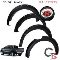 ราคา ชุดแต่งคิ้วล้อ คิ้วล้อหมุด "R" สีดำด้าน 6 ชิ้น สำหรับ ฟอร์ด Ford เรนเจอร์ Ranger ปี 2015 2016 2017 (5448531317)