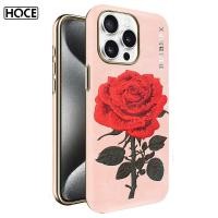 ราคา Hoce หรูหราดอกไม้ปักดอกกุหลาบเคสโทรศัพท์สําหรับ IPhone 16 15 14 13 12 Pro Max เคสแข็ง (28574612979)