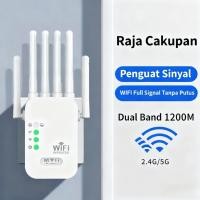 ราคา 1200Mbps Wifi Repeater Dual-band 2.4GHz/5GHz 6 เสาอากาศ Wireless Range Extender Router เครื่องขยายสัญญาณ Router สัญญาณ Booster (52350587091)