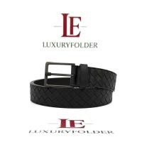 ราคา เข็มขัด BOTTEGA VENETA รุ่น 475599 LAMBSKIN (3.5 CM.) สี nero (ดำ) ของแท้ 100% (42967100072)