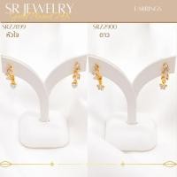 ราคา ต่างหูขาล็อกเพชร CZ เกรดพรีเมียม ห้อยหัวใจ ห้อยดาว หุ้มทองคำแท้ สินค้าแพ็ค 1คู่ by สุปราณีเอสอาร์โกลด์ (28614857558)