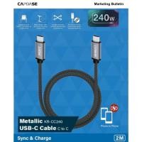 ราคา สายชาร์จ / CAPDASE USB Cable Sync&Charge Type C to C / รุ่น METALIC KR-CC240w / ความยาว 2M (44006798062)