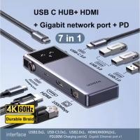 ราคา Ugreen USB C HUB 7-in-1 Uno HUB 4K@60Hz PD100W 10Gbps USB3.2 Splitter Adapter USB Expander Docking Station (26929428536)