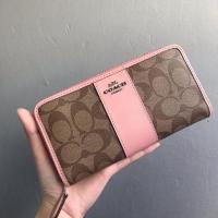 ราคา Coach wallet ซิปรอบทั้งใบ. สีชมพูพาสเทลค่ะ (2223195439)