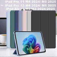 ราคา For Apple iPad Air Pro 11 12.9 13 M2 M3 M4 M5 2018 2020 2021 2022 2024 2025 Magnetic Flip Smart Cover Soft Silicone Case (56152150731)