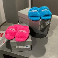 ราคา (สินค้าพร้อมจัดส่ง) Balenciaga Furry slide sandal (28705808704)