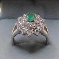 ราคา มรกตแท้ 0.8 กะรัต ตัวเรือนเงินแท้ (14712947710)