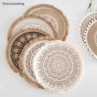 ราคา ที่โดดเด่นสไตล์อินที่เรียบง่ายทอมือโจ๊กแผ่นรองจานจานรองแก้วย้อนยุคผ้าฝ้ายผ้าลินินตกแต่งเสื่อแจกันเสื่ออุปกรณ์ครัวใหม่ (44850010200)