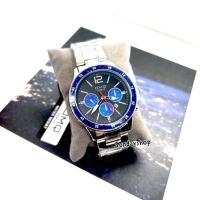 ราคา G7) นาฬิกาข้อมือสาย(มีวันที่) สแตนเลส OMQหน้าปัดดีไซส์โคโนกราฟ กันน้ำ (43852529629)