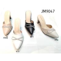 ราคา (งานกล่อง) PENNE JM9047 รองเท้าหัวแหลมเปิดส้น สูง 2.5 นิ้ว ดีเทลสายคาดเพชร ทรงสวย ให้ลุคสวยหรูดูแพง (27977074508)