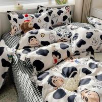 ราคา ชุดชิ้นเดียวสไตล์การ์ตูนวัว ขนาด 1.5m ถึง 1.8m สีดำ สีขาว และลายสก็อต พร้อมผ้าห่มหนานุ่ม (49100567735)