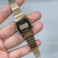 ราคา CASIO นาฬิกาข้อมือ ผู้หญิง สายสเตนเลสสตีล รุ่น LA670WGA-1DF LA670WGA-9DF F สีทอง ของแท้ประกันศูนย์ 1 ปี (15836308311)