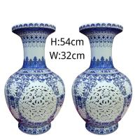 ราคา แจกันฉลุ เซรามิคงานกังไสอย่างดี Price for 2 pieces, picture only show one piece เป็นราคาคู่ (21041501157)