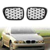 ราคา 2x Diamond Style Car Front Kidney Grille Gloss Black For BMW E39 5 Series 520i 523i 525i 528i 535i (51951950182)