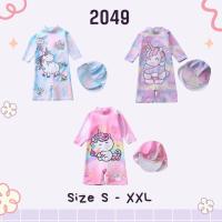 ราคา ชุดว่ายน้ำเด็กผู้หญิงสีมัดย้อมสกรีนลายการ์ตูนพร้อมหมวก รุ่น 2049 (22460010915)