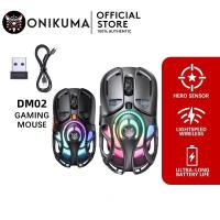 ราคา Onikuma DM02 เมาส์สําหรับเล่นเกมไร้สาย 2.4G/บลูทูธ/เมาส์สามโหมดแบบมีสาย 6 DPI 800-12800 RGB (42525762601)