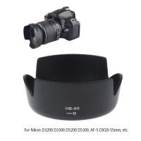 ราคา HB-69 Bayonet Mount Camera Lens Hood For D3200 D3300 D5200 D5300 DX18-55mm (2338603330)