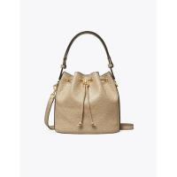 ราคา กระเป๋าสะพาย TORY BURCH T MONOGRAM LEATHER BUCKET BAG มือ2 ของแท้100% (26435096579)