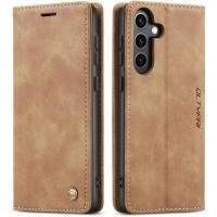 ราคา QLTYPRI Case for Samsung Galaxy S24, Vintage PU Leather Wallet Case Card Slot Kickstand Magnetic Closure Shockproof Flip Folio Case Cover for Samsung Galaxy S24 - Brown (57652079869)