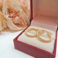 ราคา ต่างหูห่วงทองแท้18kลายสปิง (21911267839)
