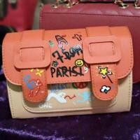 ราคา กระเป๋าสะพายสีส้มทูโทน (5575318973)