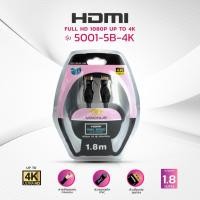 ราคา สายสัญญาณ HDMI Full HD 1080p Up to 4K [V.2.0] ยาว 1.8M / 3M. / 5M. ยี่ห้อ MACNUS รุ่น 5001-5B-4K (41107613595)