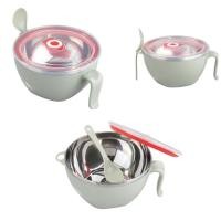 ราคา Cuizimate ชามอาหารสแตนเลสเก็บอุณหภูมิพร้อมช้อน (27991001465)